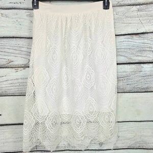 Charlotte Russe White Lace Pencil Skirt Womens S NWT